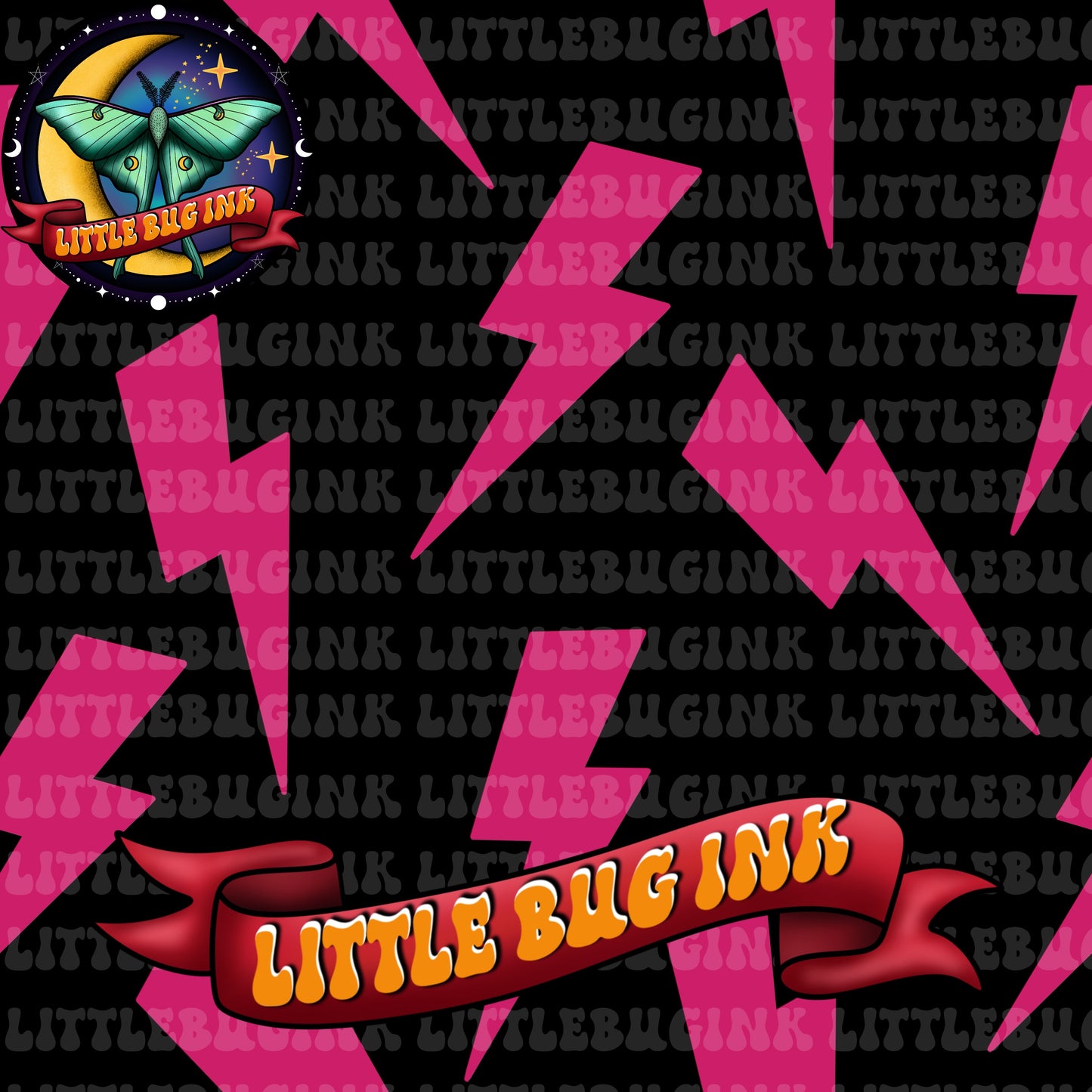 Black and pink bolts