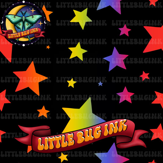 Rainbow ombré stars