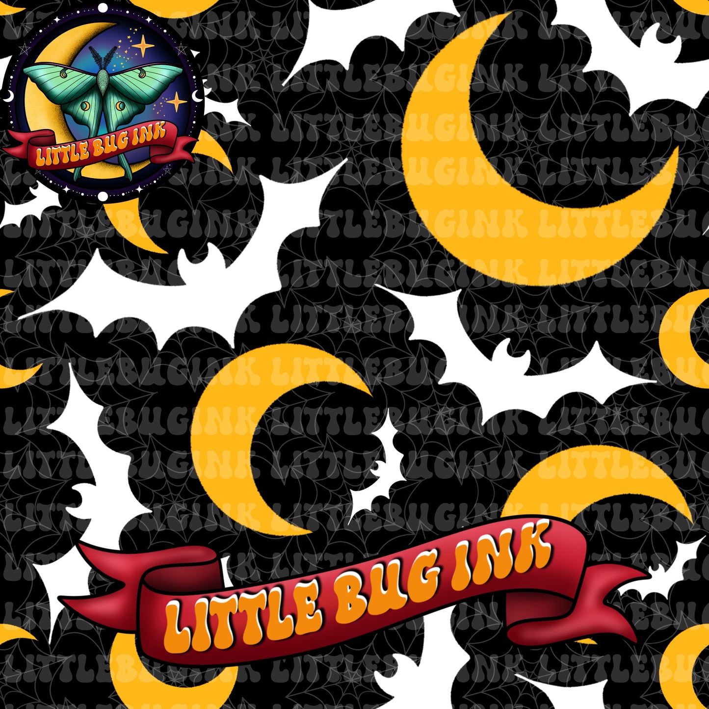 Bats n moons seamless