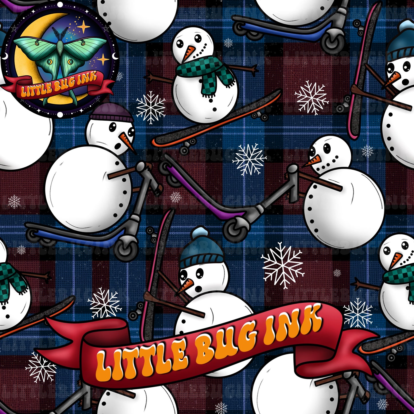 Skating snowmen exclusive colourways