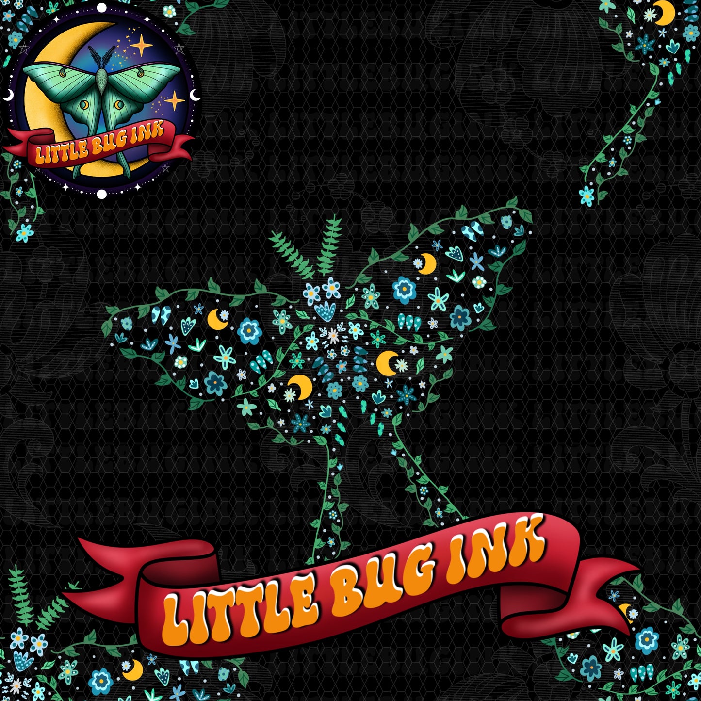 Floral moth exclusive colourways