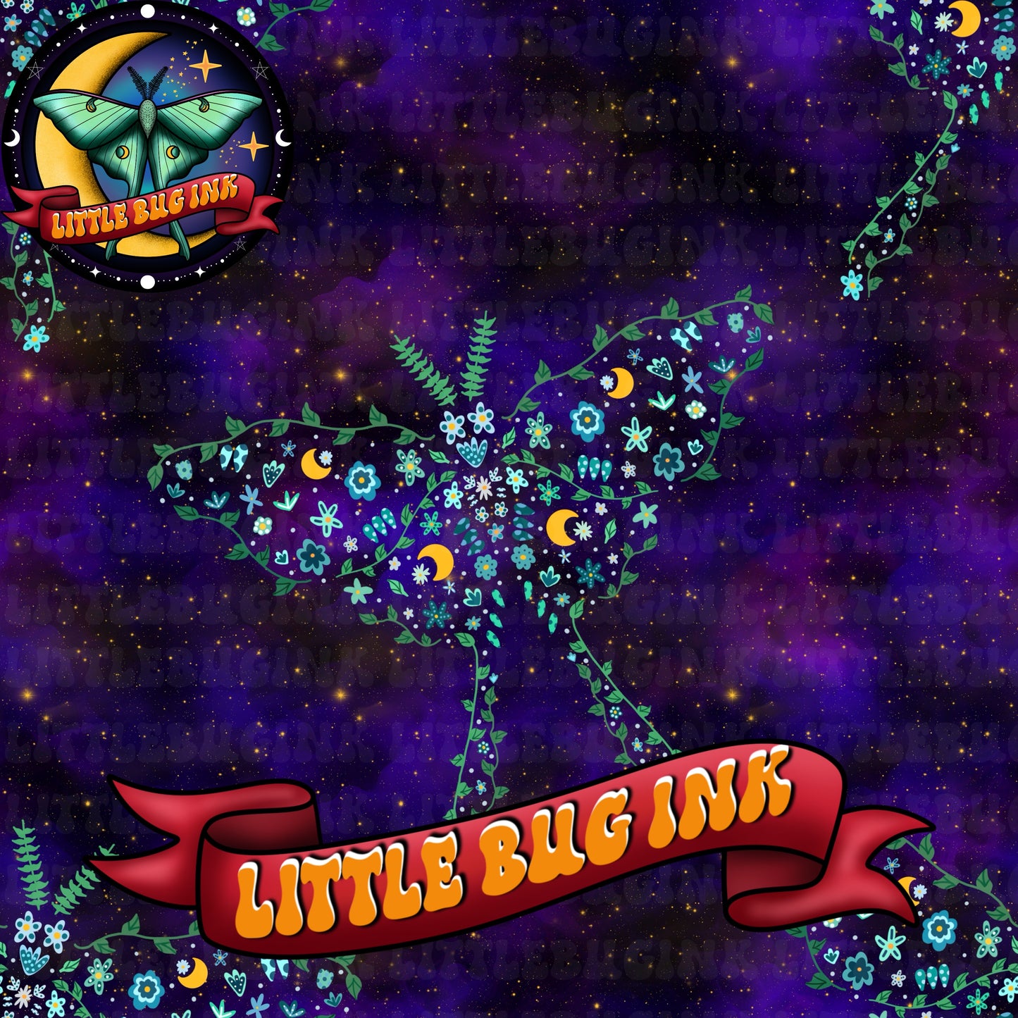 Floral moth exclusive colourways