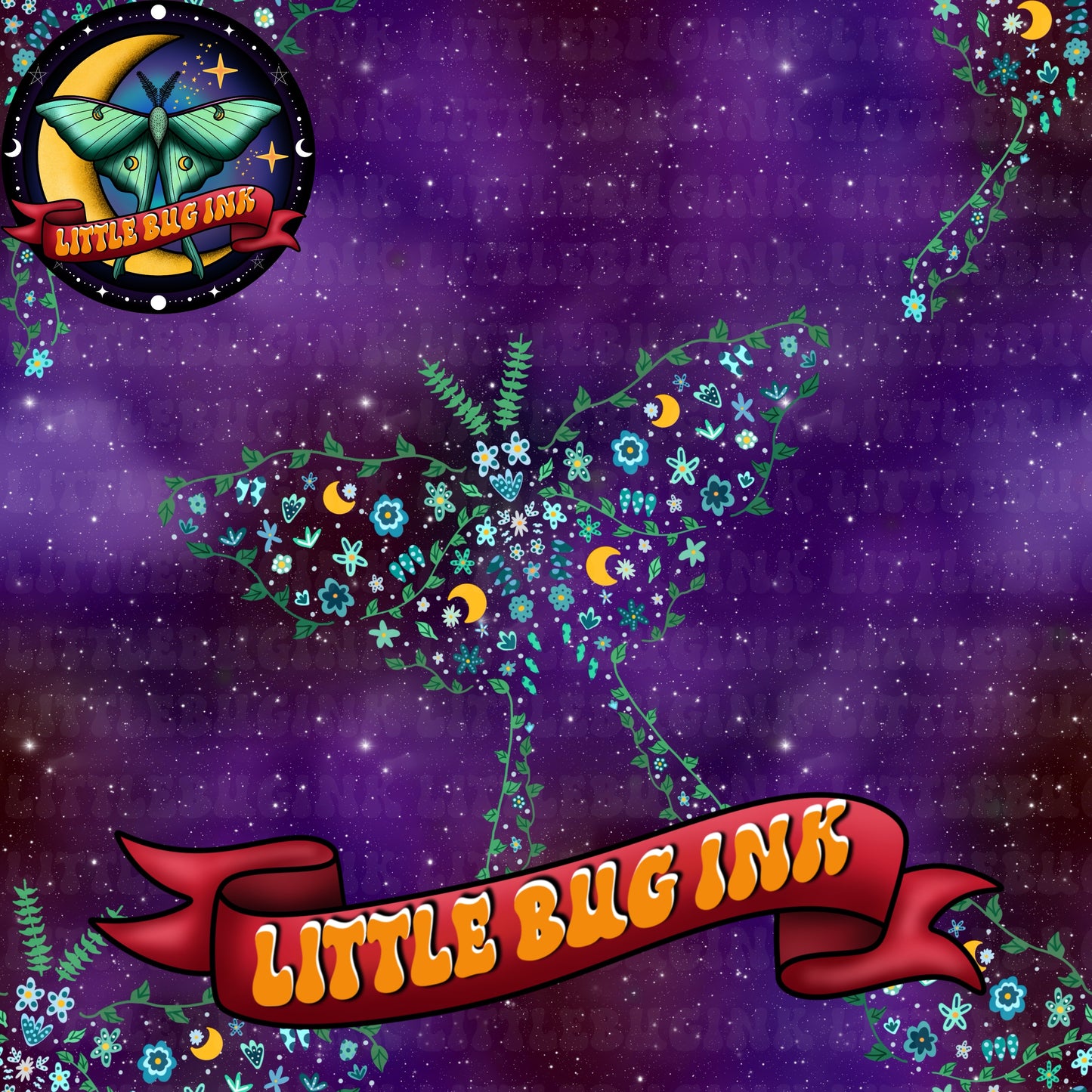 Floral moth exclusive colourways