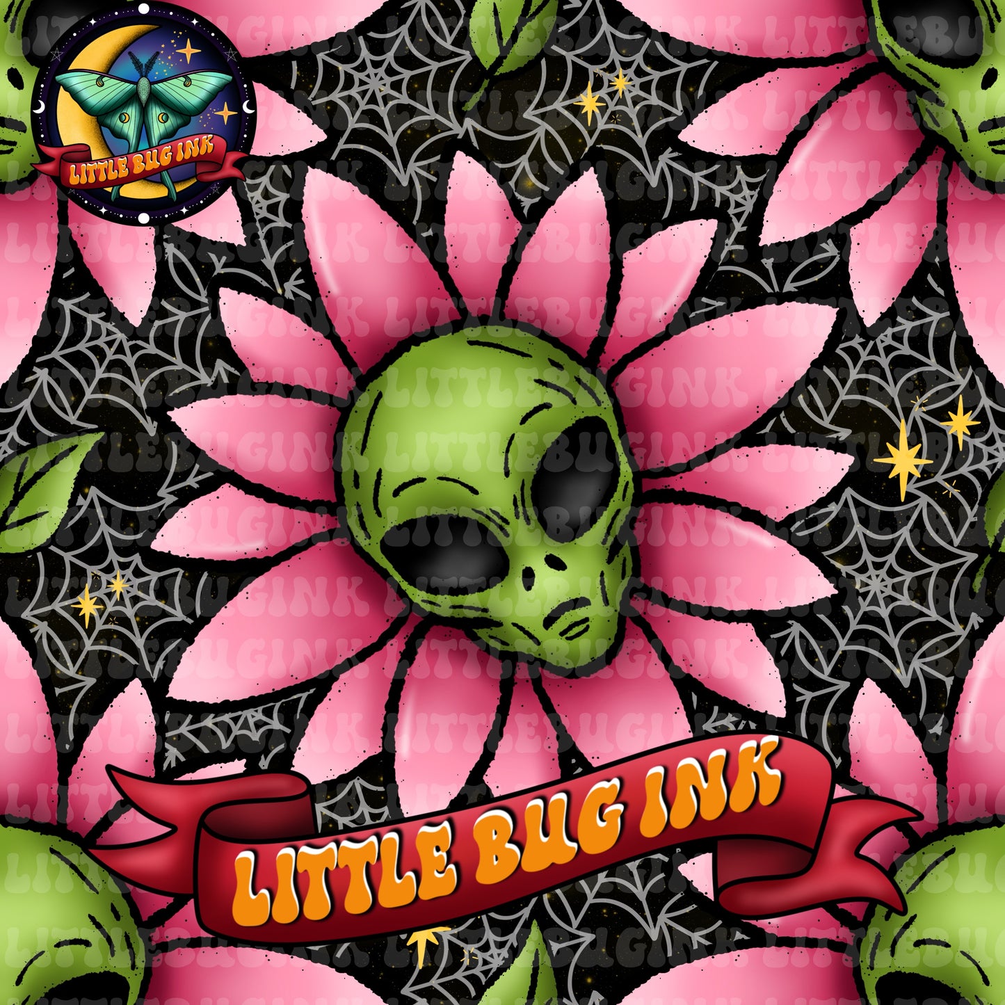 Alien flower exclusive colourways seamless