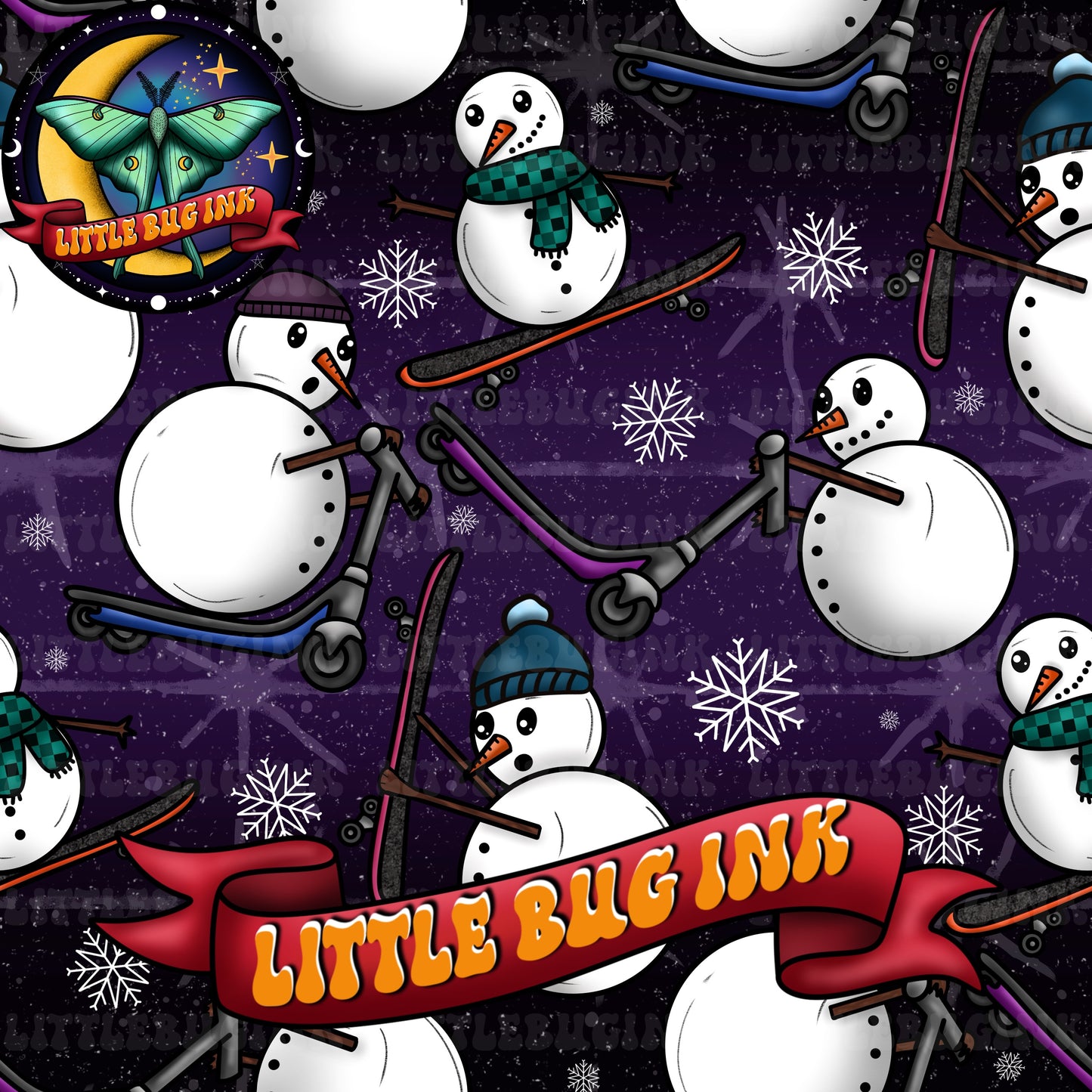 Skating snowmen exclusive colourways