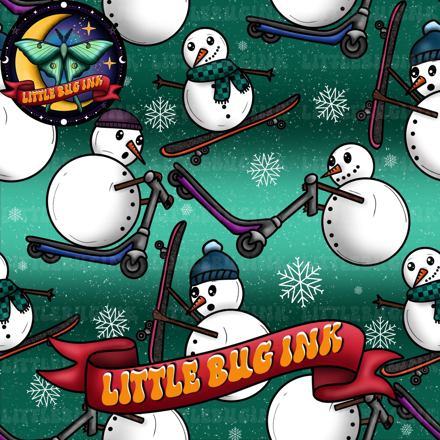 Skating snowmen exclusive colourways