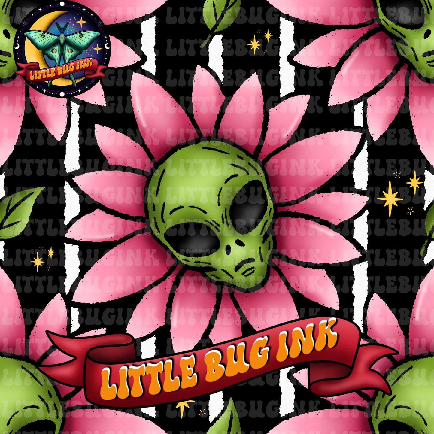 Alien flower exclusive colourways seamless