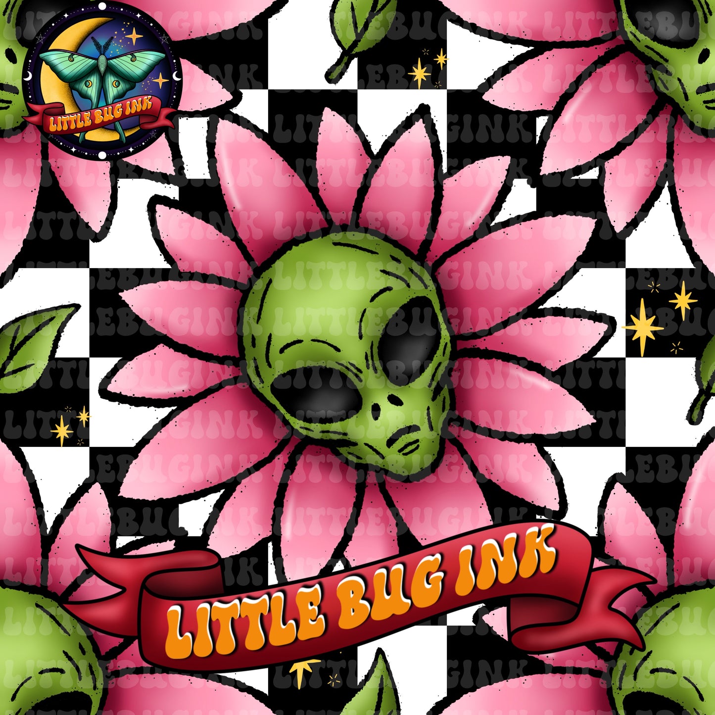 Alien flower exclusive colourways seamless