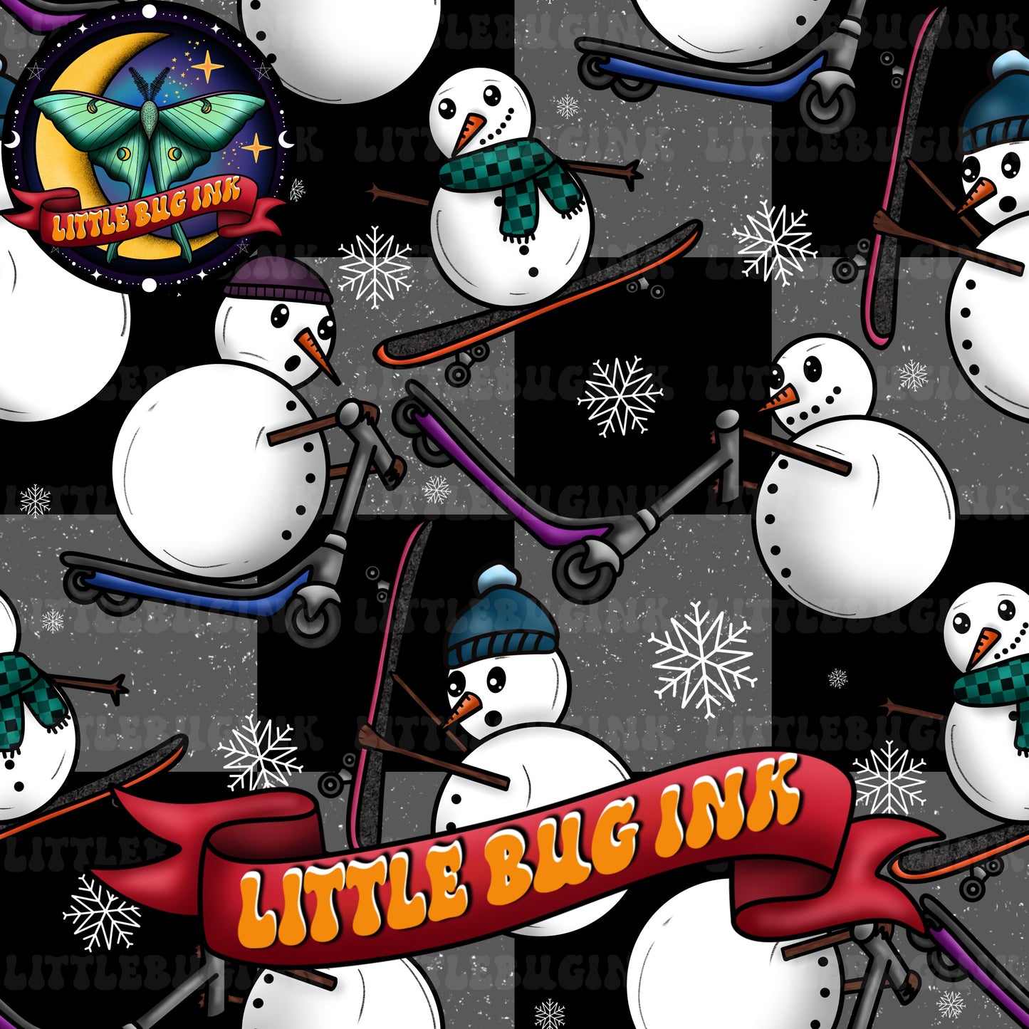 Skating snowmen exclusive colourways