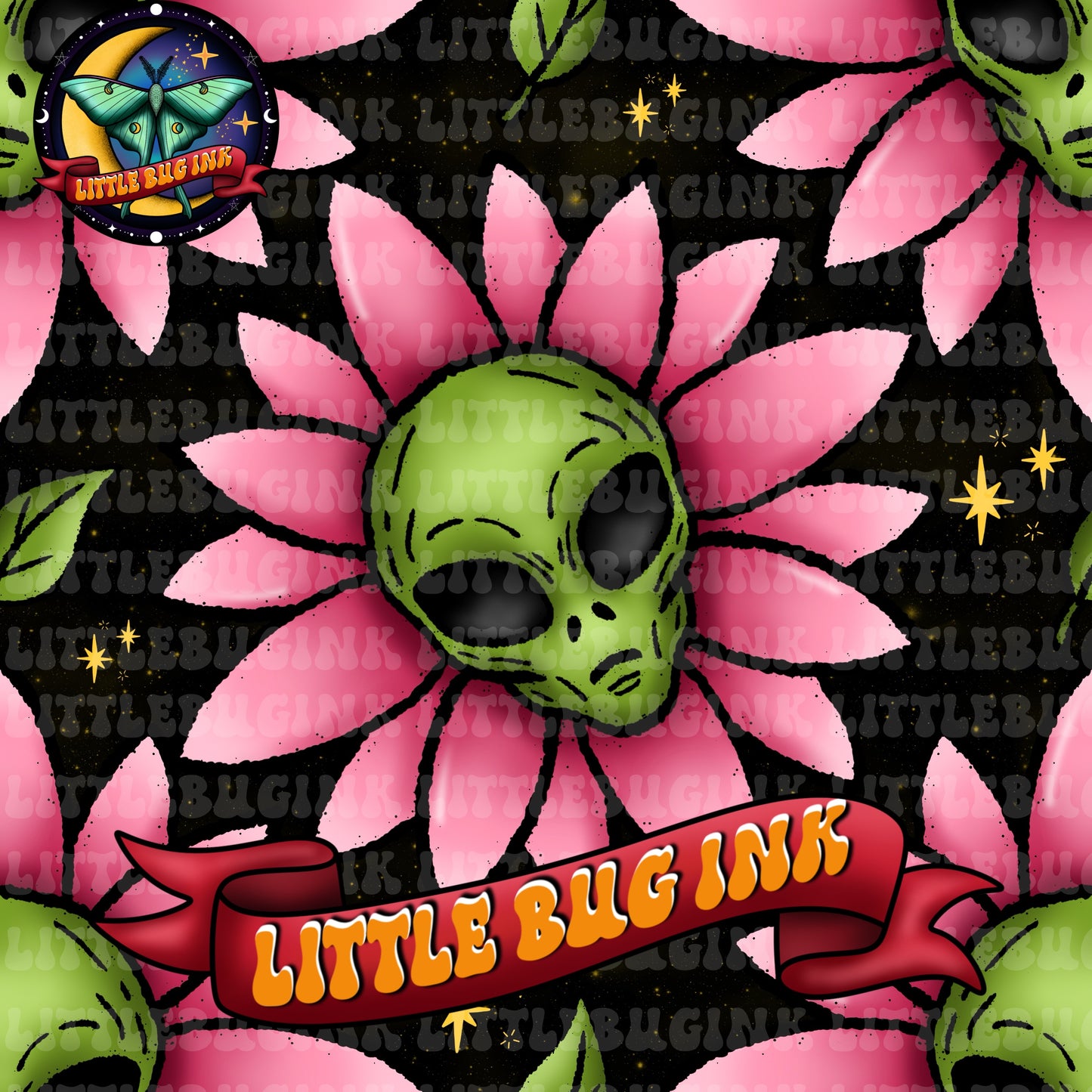 Alien flower exclusive colourways seamless