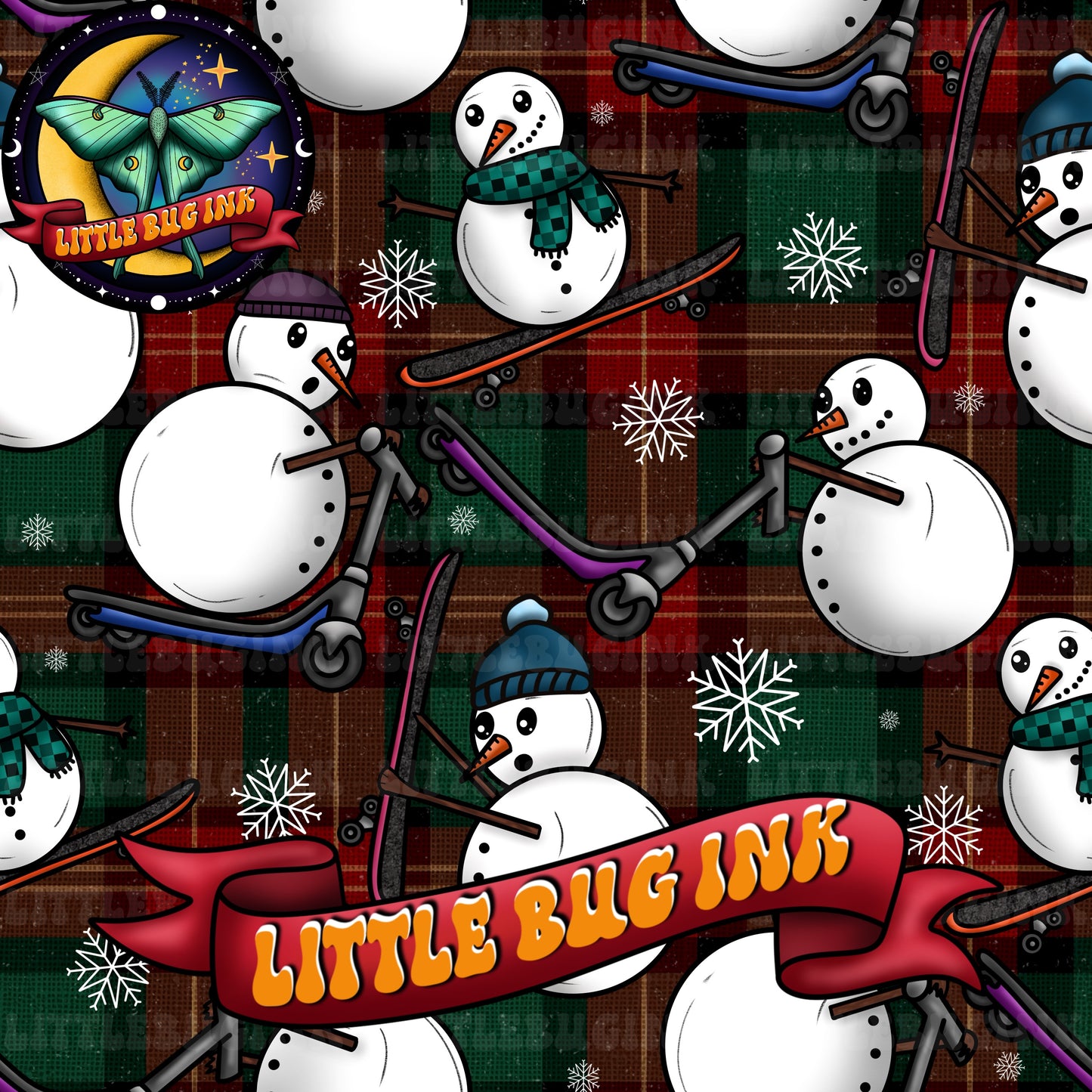 Skating snowmen exclusive colourways