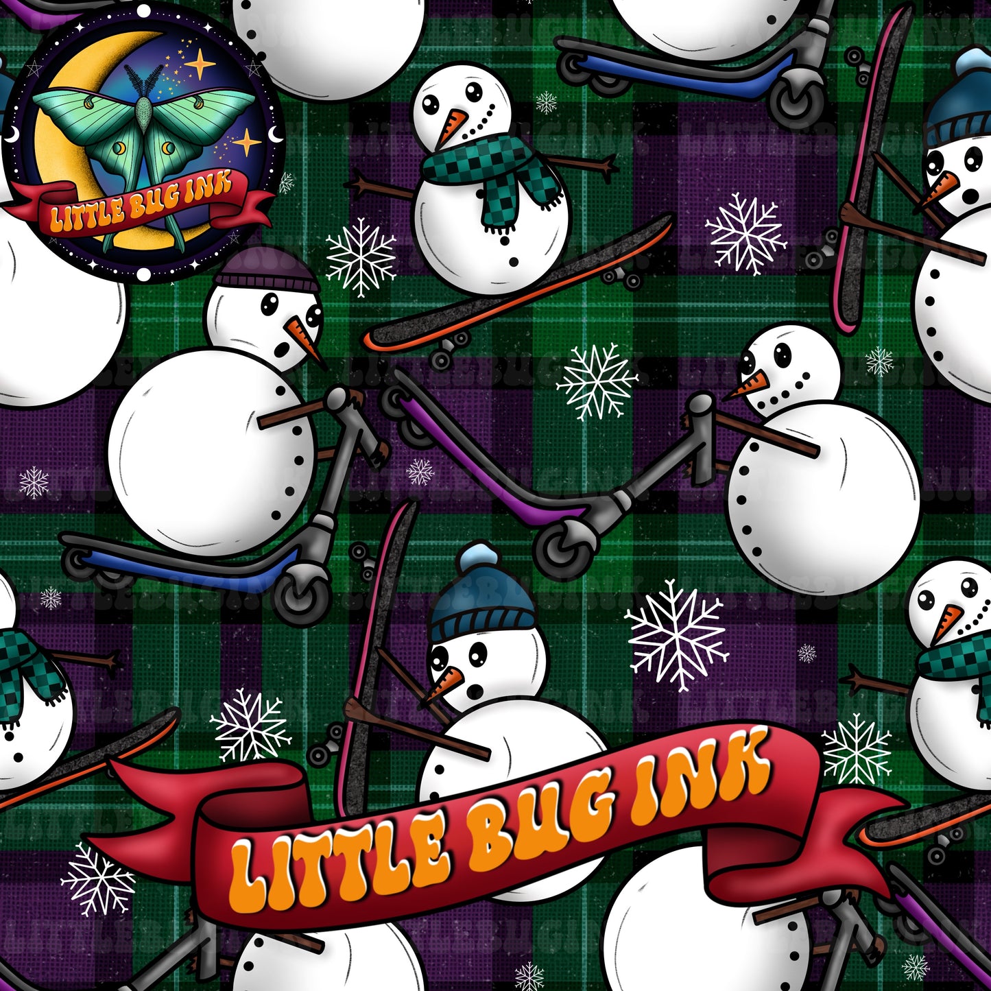 Skating snowmen exclusive colourways