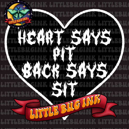 Heart says pit PNG