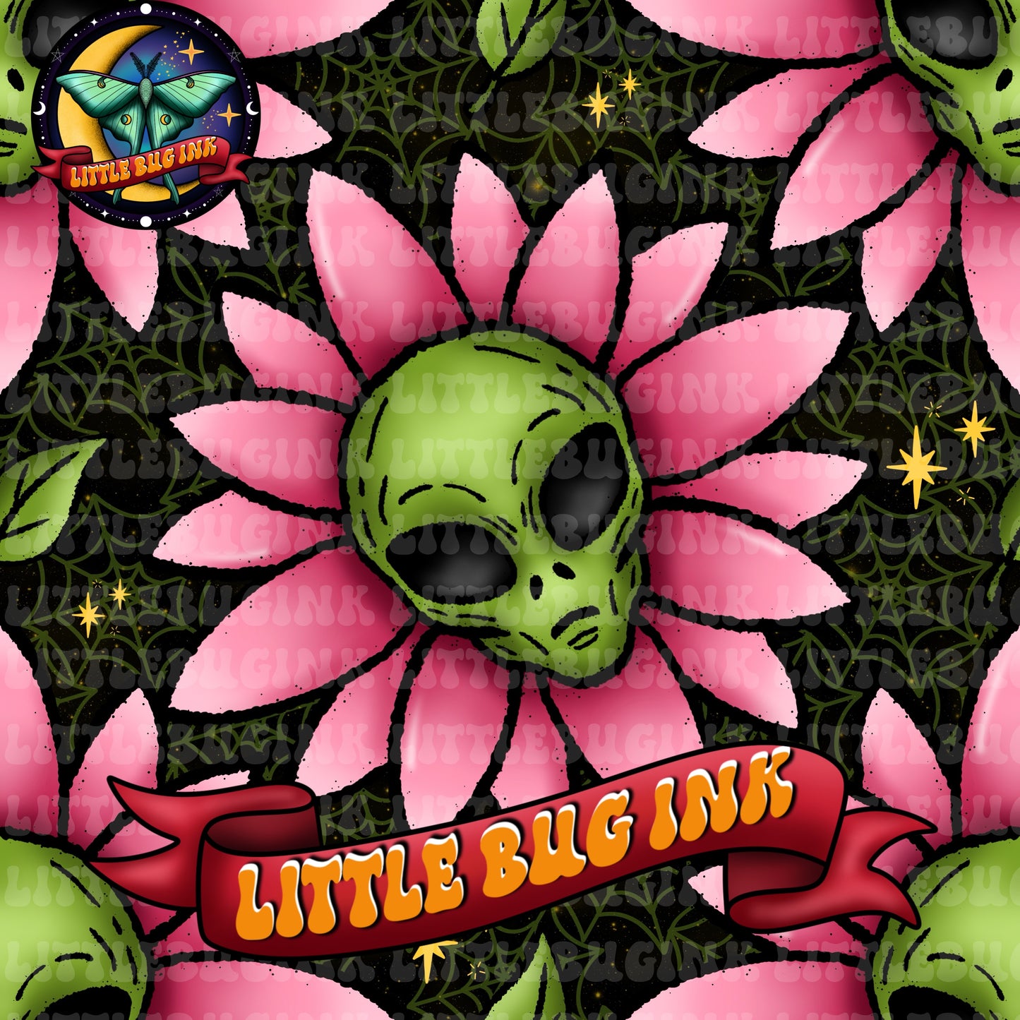 Alien flower exclusive colourways seamless